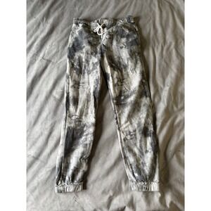 No Boundaries Grey Tie Dye Fleece Joggers Mens Medium 7-9 Drawstring Sweatpants